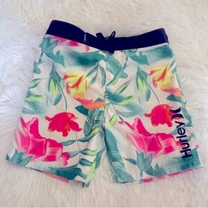 4T Hurley Tropical Print Swim Boardshorts Boy